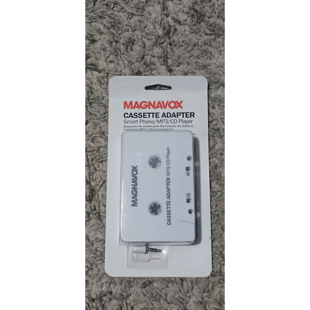 Magnavox Cassette Adapter - Smart Phone/MP3/CD Player to 3.5mm Adapter - New